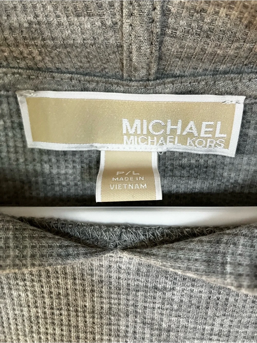 Michael Kors Gray Hoodie Pullover Sweatshirt Womens Petite Large PL